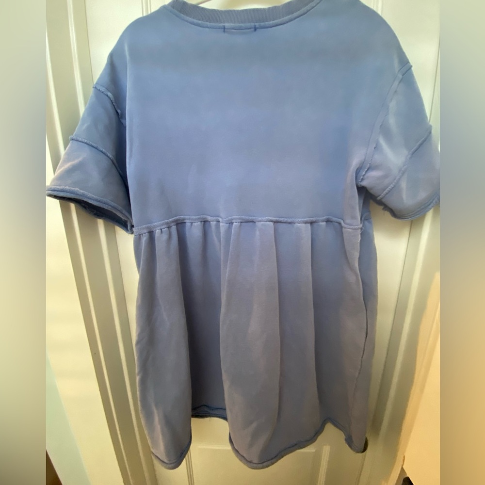 Buttermelon Riley Ruffle Babydoll Dress Periwinkle Large - Picture 3 of 6